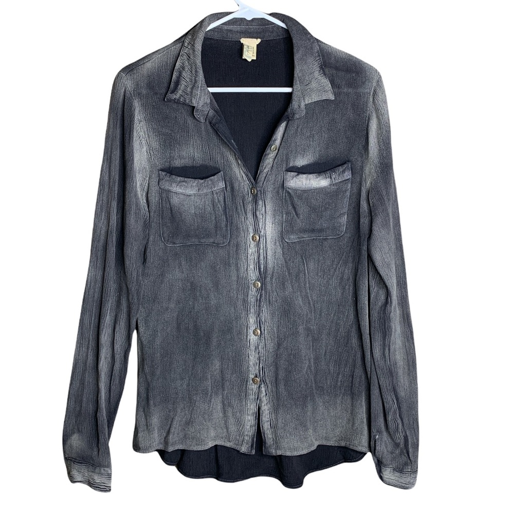 Gimmicks | Faded Black Button-up With Pockets |